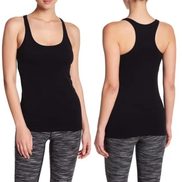 Shimera Tops - Shimera Solid Shelf Tank Top in Black